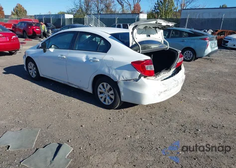 2012 Honda Civic Lx из США, поврежденный, VIN 19XFB2F57CE369968